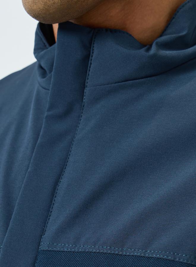 Styli Men Blue Color Block Zip-Up Jacket - Image 5